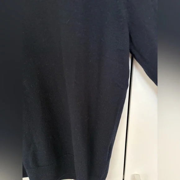 Men’s Banana Republic MERINO LONG-SLEEVE SWEATER POLO- Navy Blue - Picture 4 of 9